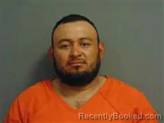 Mugshot of Cruz Barahona Aguilar booked in Milam County, Texas on August 8, 2026