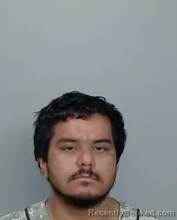 Mugshot of Brandon Luis Garcia booked in Nueces County, Texas on September 23, 2026