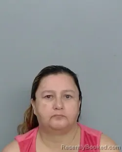 Mugshot of Marisela Villanueva booked in Nueces County, Texas on July 18, 2026