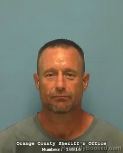 Mugshot of Jason Ray Garlaska booked in Orange County, Texas on August 21, 2026