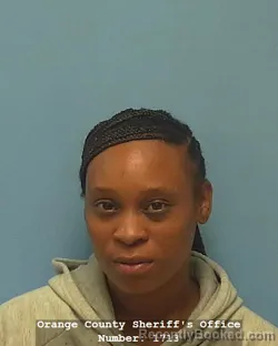 Mugshot of EBONI JANEIA MOUTON booked in Orange County, Texas on May 13, 2026