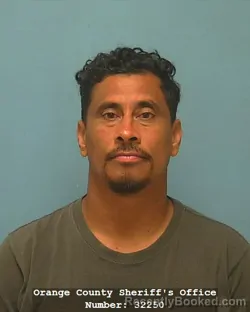 Mugshot of JAVIER ALEXIS VELASQUEZ booked in Orange County, Texas on May 26, 2026