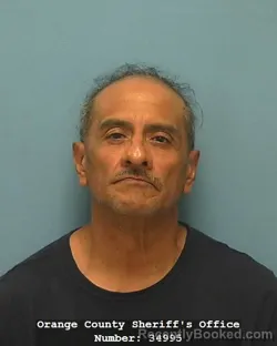 Mugshot of Ricardo Quijas booked in Orange County, Texas on August 25, 2026
