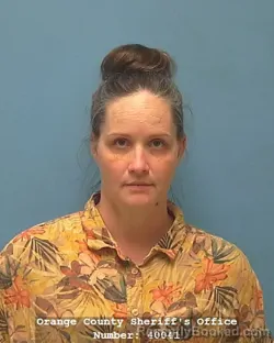 Mugshot of Mary Genevive Bond booked in Orange County, Texas on August 19, 2026
