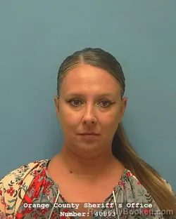 Mugshot of JACKLYN JANEAL MARIE KAPPES booked in Orange County, Texas on July 16, 2026