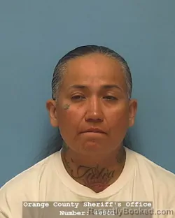Mugshot of Juanita Urbana Bautista booked in Orange County, Texas on August 27, 2026