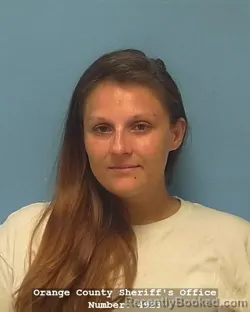 Mugshot of Amber Jane Leblanc booked in Orange County, Texas on September 2, 2026