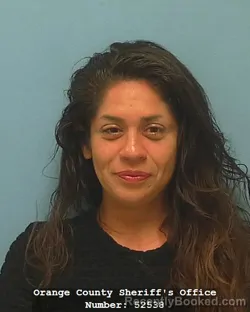 Mugshot of NATALIA GALLARDO RAMIREZ booked in Orange County, Texas on May 20, 2026
