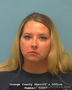 Mugshot of AMANDA EVELYN CHANDLER booked in Orange County, Texas on June 24, 2026