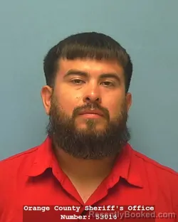 Mugshot of LEONARDO AGUILAR booked in Orange County, Texas on July 5, 2026