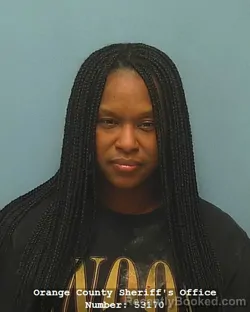 Mugshot of DANYALE TRASHAE THOMAS booked in Orange County, Texas on July 18, 2026