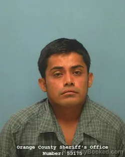 Mugshot of MANUEL VELASQUEZ DE LA CRUZ booked in Orange County, Texas on July 18, 2026