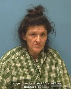 Mugshot of Donna Michelle Isaacks booked in Orange County, Texas on August 17, 2026