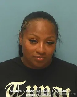 Mugshot of Desiree Lynn Kirks booked in Orange County, Texas on August 19, 2026