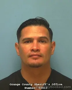 Mugshot of Mario Cardenas Hernandez booked in Orange County, Texas on August 23, 2026