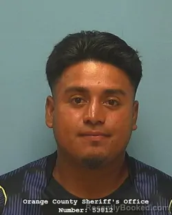 Mugshot of Heyson Jose Orellana-Pena booked in Orange County, Texas on September 13, 2026