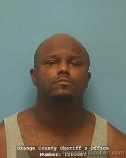 Mugshot of Sylvester Damon Spraggins booked in Orange County, Texas on September 4, 2026