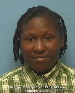 Mugshot of Tiavah Moriah Green booked in Orange County, Texas on September 3, 2026