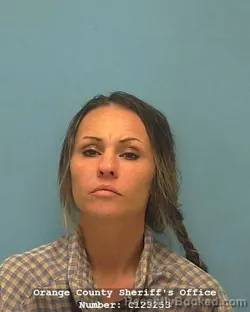 Mugshot of Kourtnie Christine Gilbert booked in Orange County, Texas on September 6, 2026