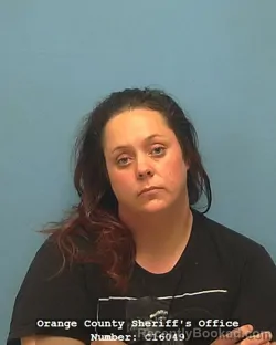 Mugshot of Lyndsie Lemerle Garrett booked in Orange County, Texas on August 17, 2026