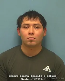 Mugshot of Jose Eduardo Garza booked in Orange County, Texas on October 6, 2026