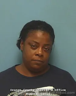 Mugshot of Tiya Reshon Simmons booked in Orange County, Texas on September 5, 2026