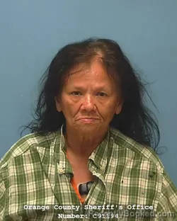 Mugshot of Vivian Bishop Manriquez booked in Orange County, Texas on August 30, 2026