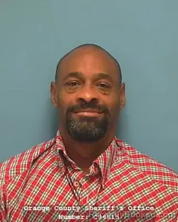Mugshot of Derek Dwayne Anderson booked in Orange County, Texas on October 6, 2026