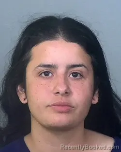 Mugshot of NATALLIE DREW PECINA booked in Manatee County, Florida on March 14, 2026