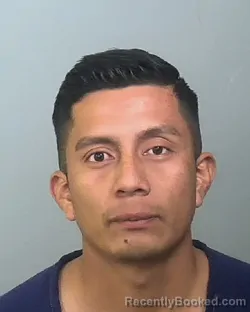 Mugshot of BERSAIN ALEXANDER SANTIZO PEREZ booked in Manatee County, Florida on March 19, 2026