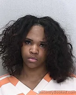Mugshot of AZARIA LAMANI MOORE booked in Marion County, Florida on June 14, 2026