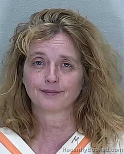 Mugshot of Sara Elizabeth Hollinshead booked in Marion County, Florida on August 6, 2026