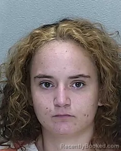 Mugshot of Mariah Joann Davis booked in Marion County, Florida on August 6, 2026