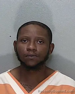 Mugshot of Tevin Jabryl Hayes booked in Marion County, Florida on August 9, 2026