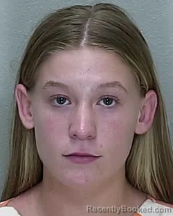 Mugshot of Sara Grace Elizabeth Sparkman booked in Marion County, Florida on August 10, 2026