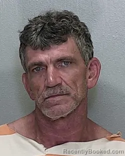 Mugshot of Delzie James Kimbel booked in Marion County, Florida on August 11, 2026