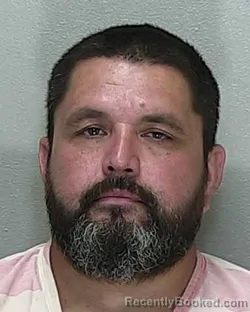 Mugshot of Enrique Cruz Trevino booked in Marion County, Florida on August 12, 2026