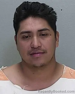 Mugshot of Bernardo Trejo Mendoza booked in Marion County, Florida on August 14, 2026