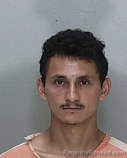 Mugshot of Gerzon Francisco Garcia Castillo booked in Marion County, Florida on August 22, 2026