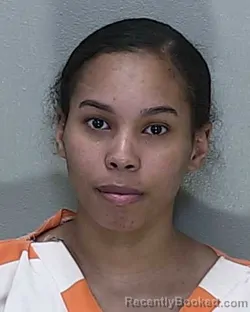 Mugshot of Ayshalee Georgeany Johnson booked in Marion County, Florida on August 22, 2026