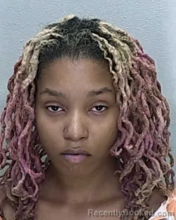Mugshot of Ashley Ja'nean Dillard booked in Marion County, Florida on August 22, 2026