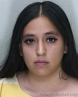 Mugshot of Cristal Esparza Ramirez booked in Marion County, Florida on August 23, 2026