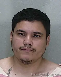 Mugshot of Andres David Escobar booked in Marion County, Florida on August 24, 2026