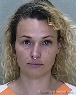 Mugshot of Kymber Leigh Hedrick booked in Marion County, Florida on September 25, 2026