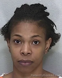 Mugshot of Briniah Azarie Olivia Dozier booked in Marion County, Florida on October 8, 2026