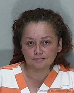 Mugshot of Jessica Reyes-Roche booked in Marion County, Florida on October 10, 2026