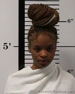 Mugshot of Jordynn Juanita Thomas booked in Rockwall County, Texas on July 8, 2026