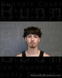 Mugshot of ETHAN RAYMOND MARTINEZ booked in Runnels County, Texas on March 20, 2026