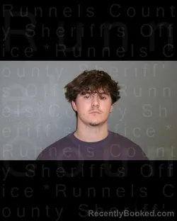 Mugshot of DAYVIN KADE OATS booked in Runnels County, Texas on March 21, 2026