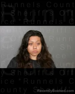 Mugshot of CASSANDRA VIRGINA DELGADO booked in Runnels County, Texas on March 21, 2026